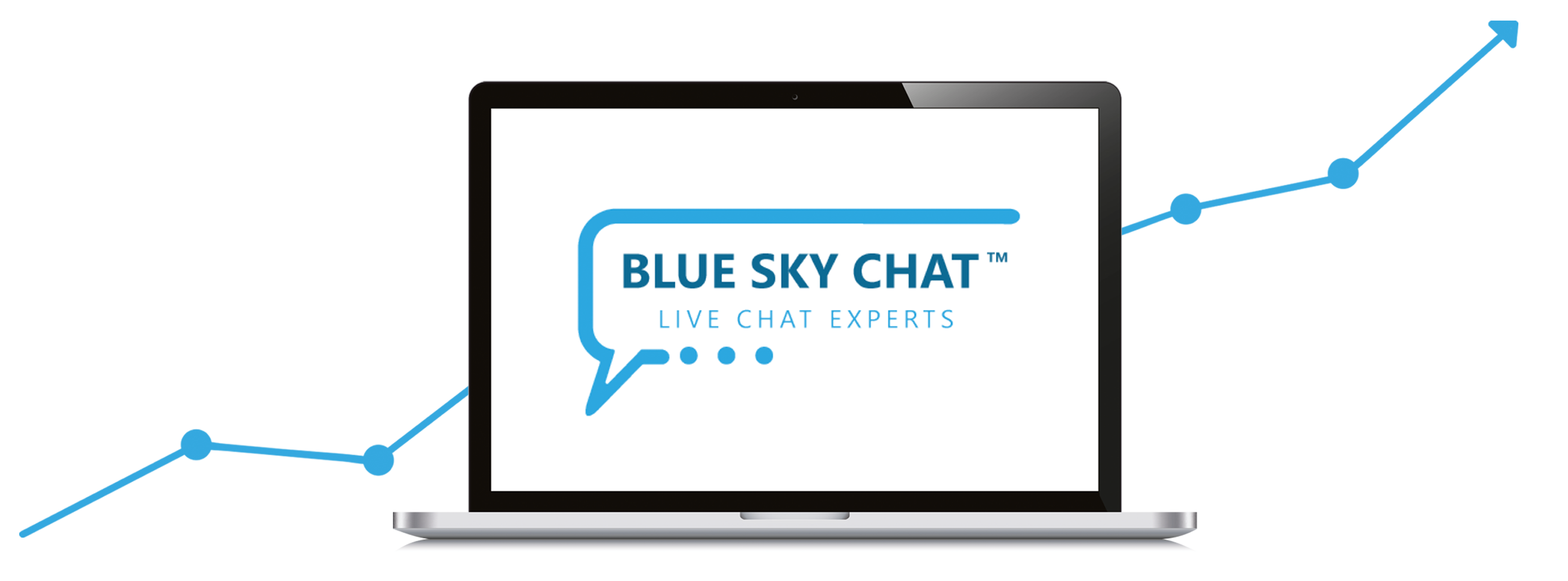 laptop png Computer with a logo of Blue Sky Chat